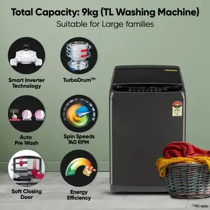 LG:WASHING MACHINE:T90AJMB1Z