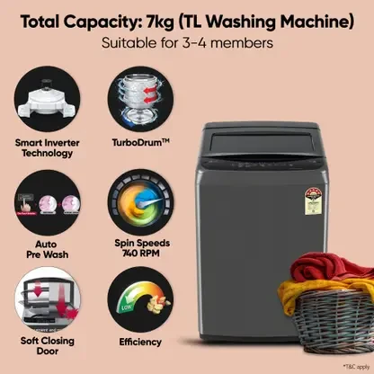 LG:WASHING MACHINE:T70VBMB4ZD