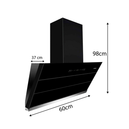FABER:CHIMNEY:HOOD ZENITH FL SC AC BK 60
