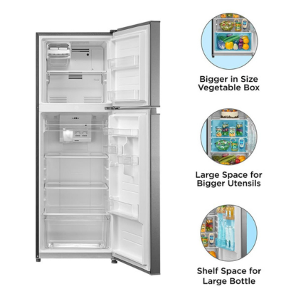 Midea 233 LTR 2 STAR FROST FREE DOUBLE DOOR REFRIGERATOR MDRT359FGI50 CRYSTAL SILVER