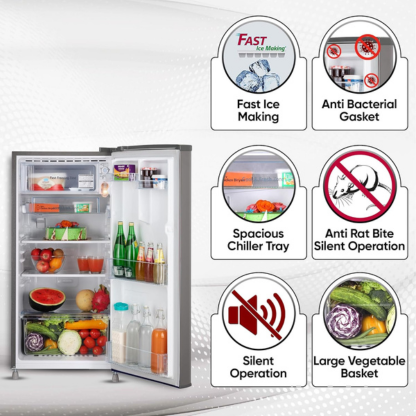 LG 185 LTR 2 STAR SINGLE DOOR REFRIGERATOR GL-D199OEFC N/A