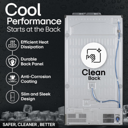 LG 630 LTR 3 STAR SIDE BY SIDE REFRIGERATOR GL-L257CPZ3 SHINY STEEL FINISH