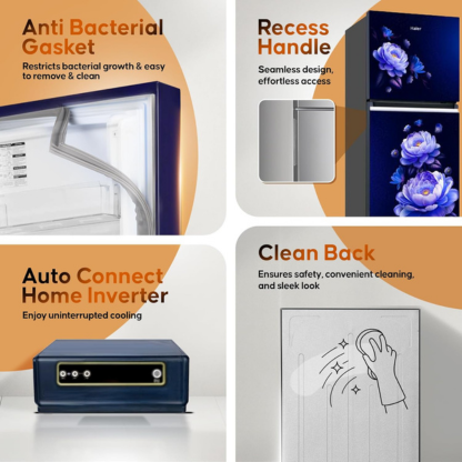 Haier 240 LTR 2 STAR DOUBLE DOOR REFRIGERATOR N/A MARINE BLOSSOM