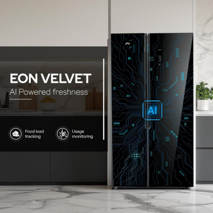 Godrej 600 LTR 3 STAR FROST FREE SIDE BY SIDE REFRIGERATOR RS EONVELVET 646C RIT OP BK OPERA BLACK