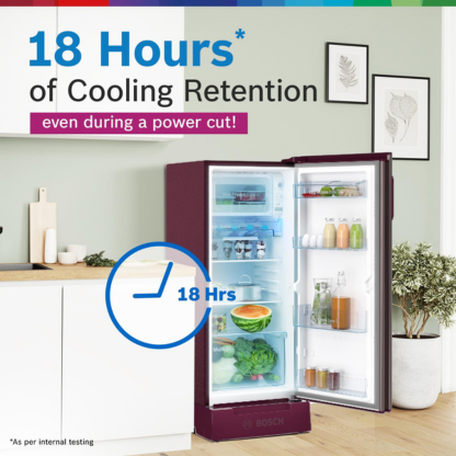 BOSCH 226 LTR N/A STAR DIRECT COOL REFRIGERATOR CST22W33PI FEATHER WINE