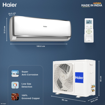 HAIER 1.6 TON 3 STAR NO-INVERTER SPLIT AC HS19T-TXS3BE NON