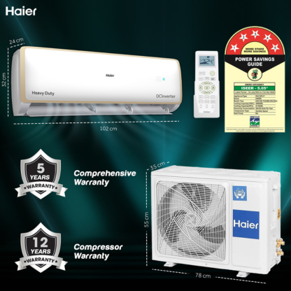 HAIER 1.5 TON 5 STAR INVERTER SPLIT AC HS18EP-TXG5BN