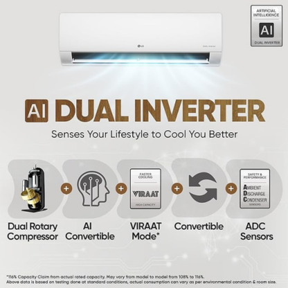 LG 1.0 TON 3 STAR INVERTER SPLIT AC US-Q12JNXE
