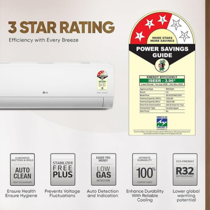 LG 1.0 TON 3 STAR INVERTER SPLIT AC US-Q12JNXE