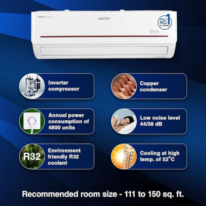 VOLTAS 1.5 TON 3 STAR NO-INVERTER SPLIT AC S183 VECTRA PRISM NON