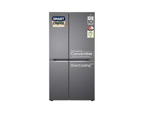 LG 650 LTR 3 STAR SIDE BY SIDE REFRIGERATOR GL-B257JDS3 DAZZLE STEEL