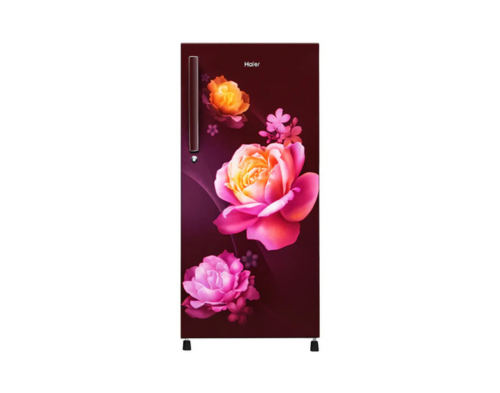 Haier 190 LTR 1 STAR DIRECT COOL REFRIGERATOR HRD-2101SRN-P RED NOISETTES